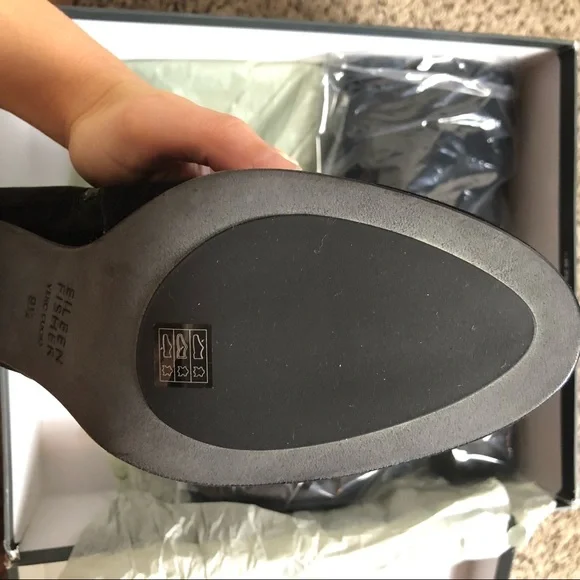 NEW EILEEN FISHER Boots Cinch Suede Block Heel - Picture 7 of 12